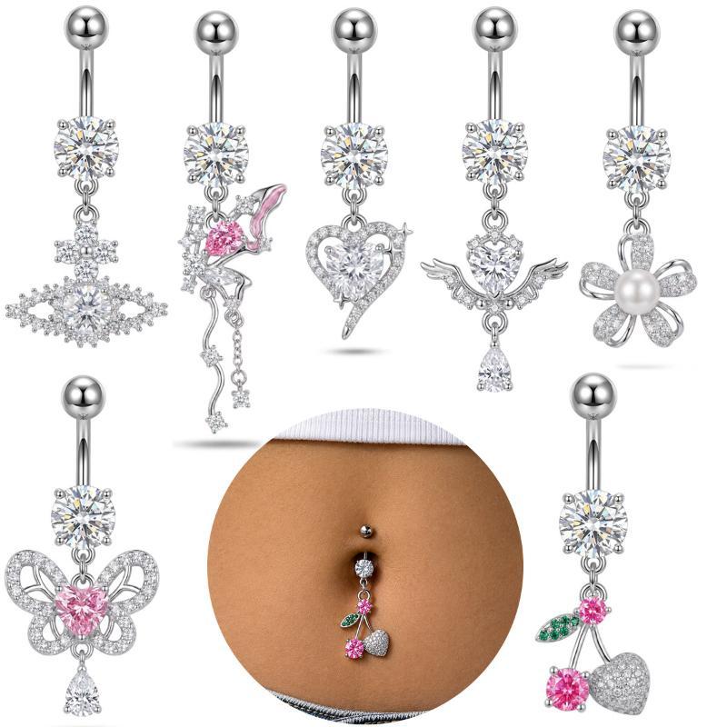 Body Jewelry Surgical Steel - 1 pièce Anneau de nombril pendulaire
