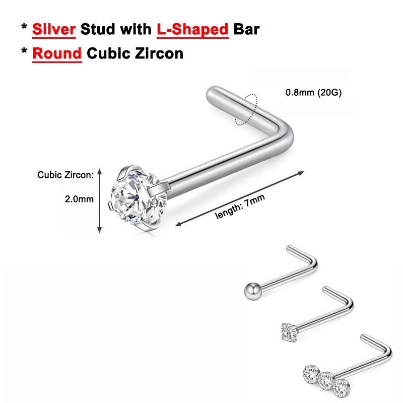 3 pièces, 20G, acier chirurgic - Body Jewelry Surgical Steel avis et prix