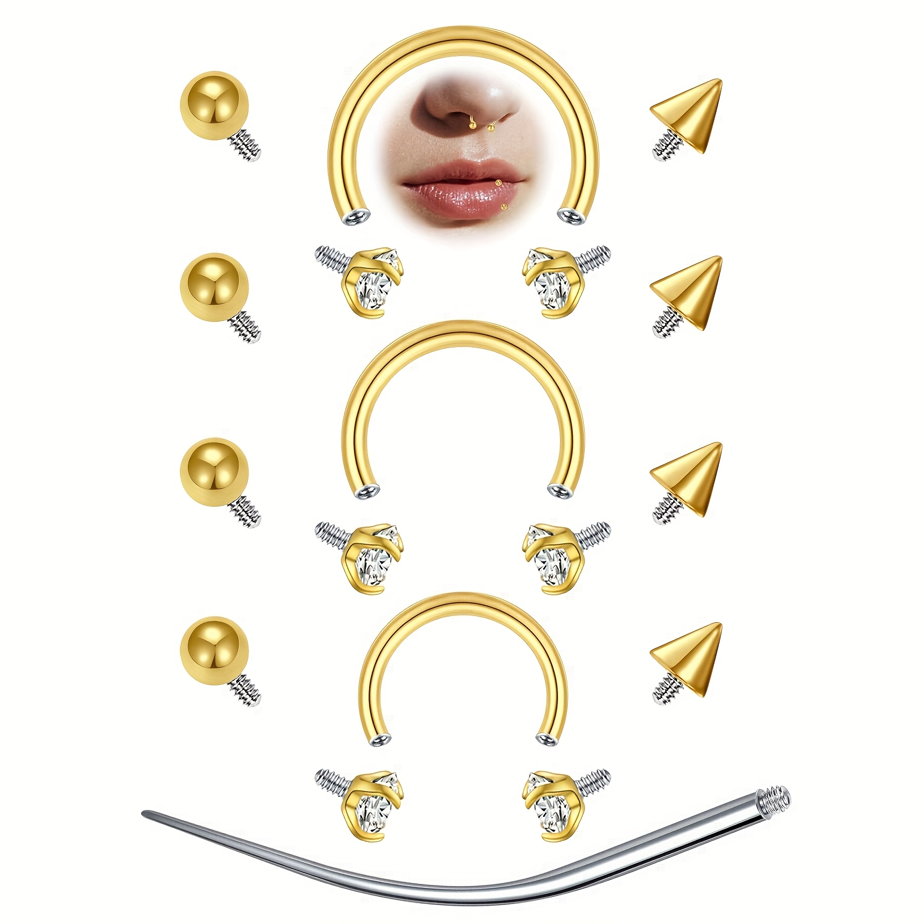 Anneaux de Septum en fer à che - Body Jewelry Replacement Ball avis et prix